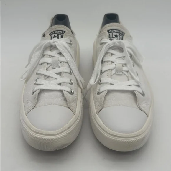 Chuck Taylor All Star Move White Classic Canvas Platform Lace up Women Size 9.5 - Picture 7 of 15